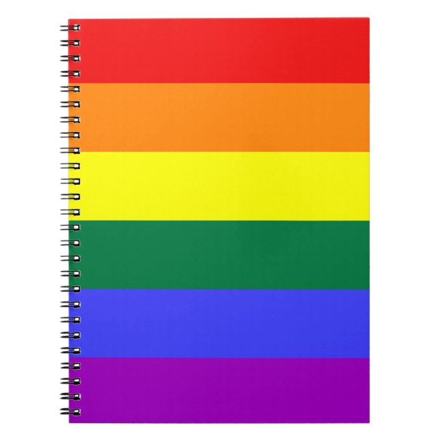 Caderno Espiral Notebook Rainbow Solid Stripe (Frente)