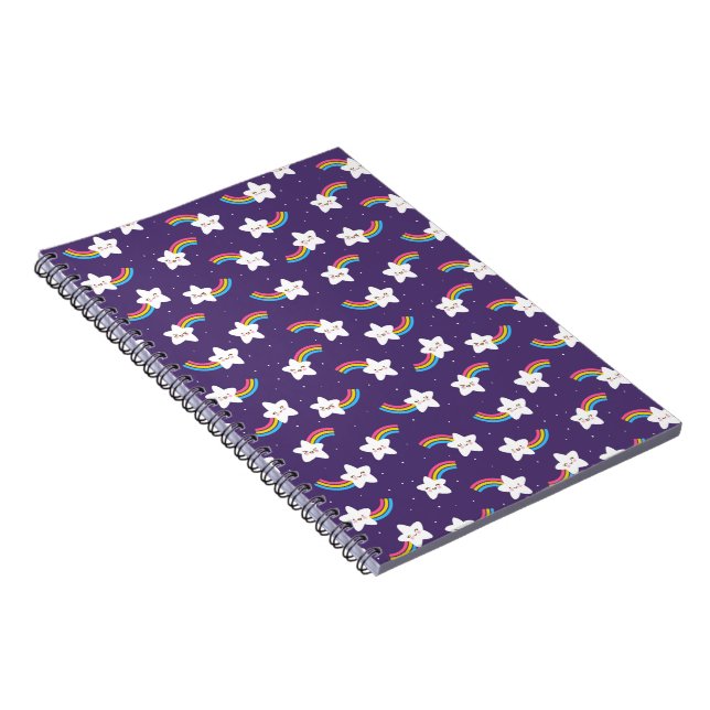 Caderno Espiral Notebook Rainbow Stars Photo (Lado Direito)