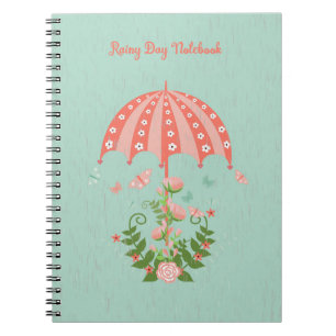 Caderno Espiral Notebook Rainer Day em Pêssego e Verde