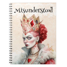 Caderno Espiral Notebook Rainha dos Corações Incompreendido
