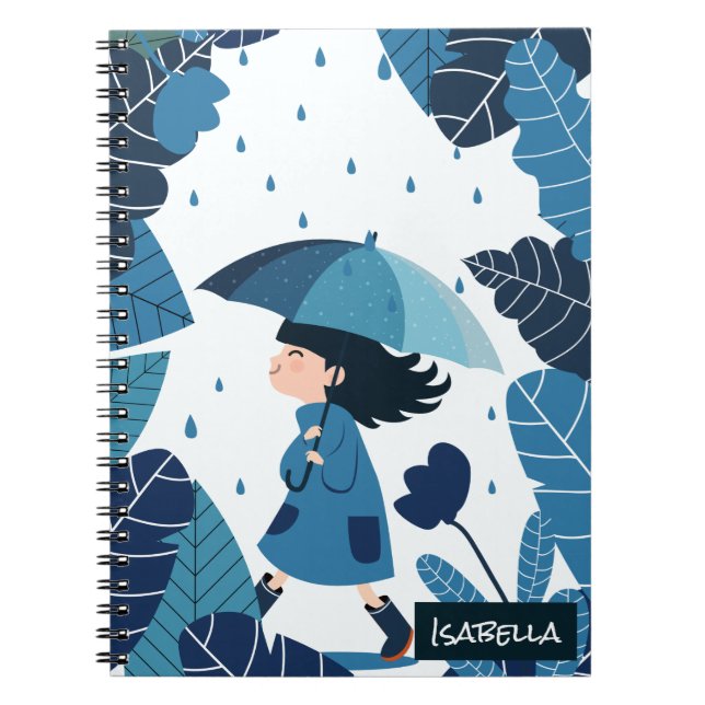Caderno Espiral Notebook Rainy Day Girl Spiral (Frente)