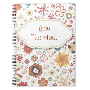 Caderno Espiral Notebook Random Flower Garden