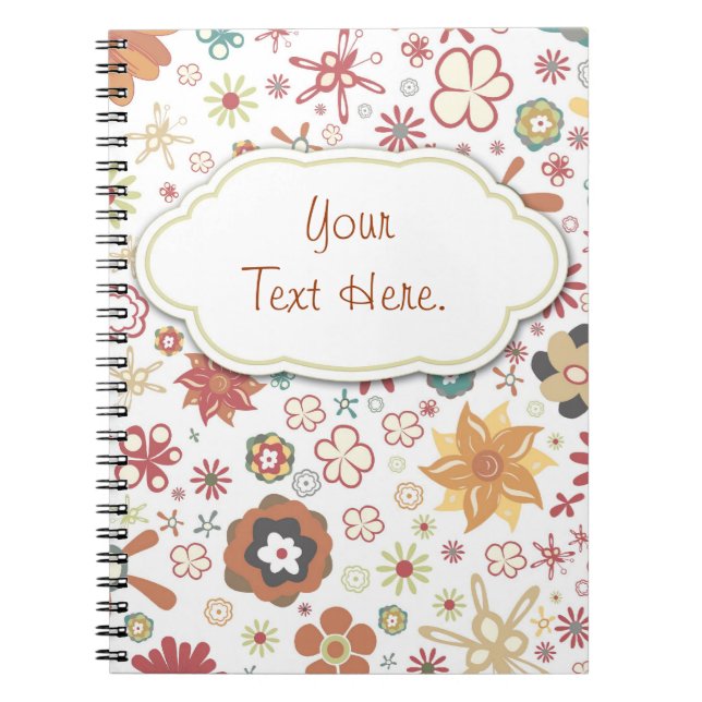 Caderno Espiral Notebook Random Flower Garden (Frente)