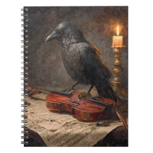 Caderno Espiral Notebook Raven Candlelit Violin