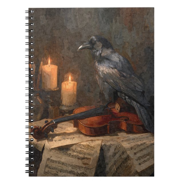 Caderno Espiral Notebook Raven Dark Symphony (Frente)