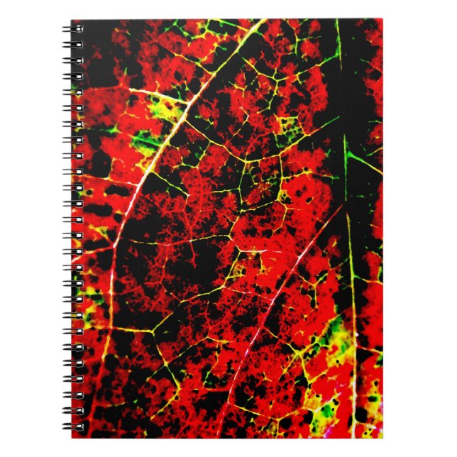 Caderno Espiral Notebook Red Abstrato (Frente)