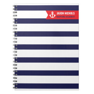 Caderno Espiral Notebook Red and Marinho National Strike