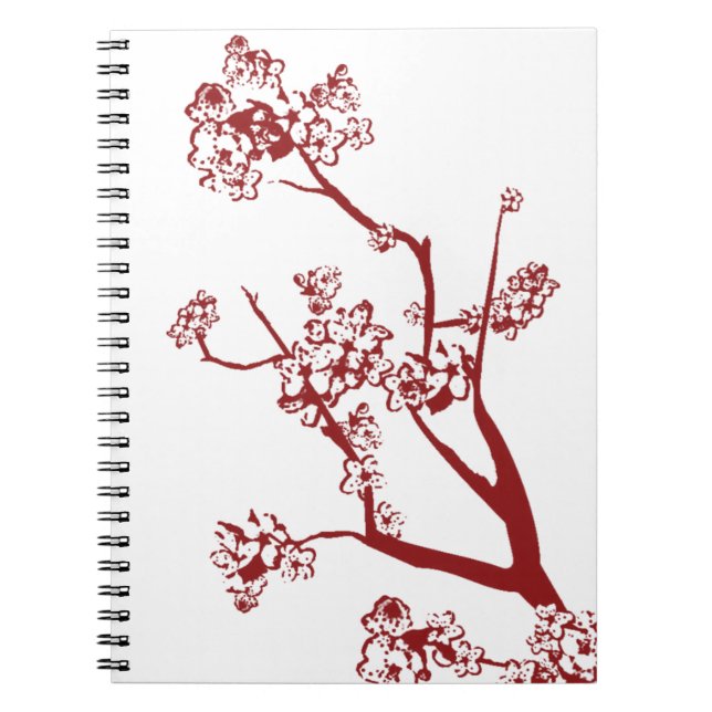Caderno Espiral Notebook Red Cherry Blossom (Frente)