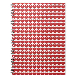 Caderno Espiral Notebook Red Cute Heart