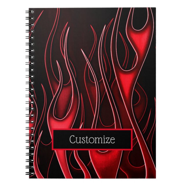 Caderno Espiral Notebook Red Flames (Frente)