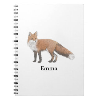 Caderno Espiral Notebook Red Fox Illustration Spiral Bound
