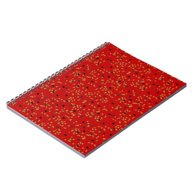 Caderno Espiral Notebook Red Graduation Confetti (Left Side)