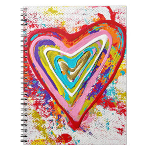 Caderno Espiral Notebook Red Heart