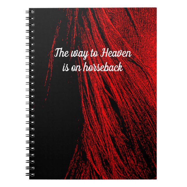 Caderno Espiral Notebook Red Horse Mane Abstrato Spiral (Frente)