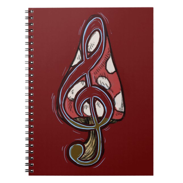Caderno Espiral Notebook Red Mushroom Piano Forest (Frente)