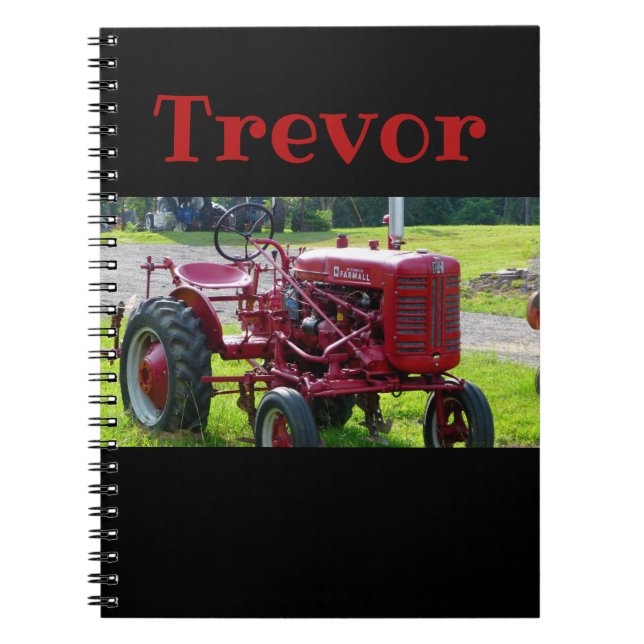 Caderno Espiral Notebook Red Trator Personalizado (Frente)