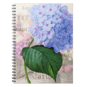 Caderno Espiral Notebook Redout Pink Hydrangea