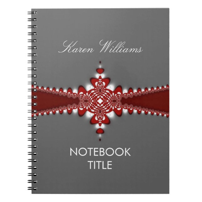 Caderno Espiral Notebook Regal Red Ribbon Silver (Frente)