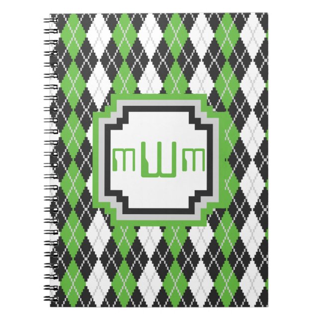 Caderno Espiral Notebook Retroativo Argyle (Frente)