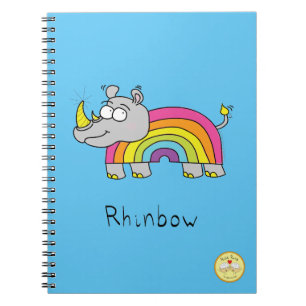 Caderno Espiral Notebook Rhinbow Rhino Rainbow