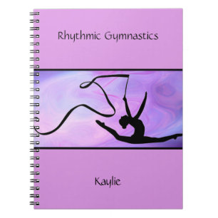 Caderno Espiral Notebook Ritmic Gymnastics Purple Ribbon
