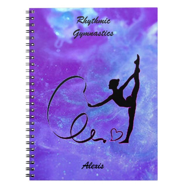 Caderno Espiral Notebook Ritmic Gymnastics Ribbon Galaxy (Frente)