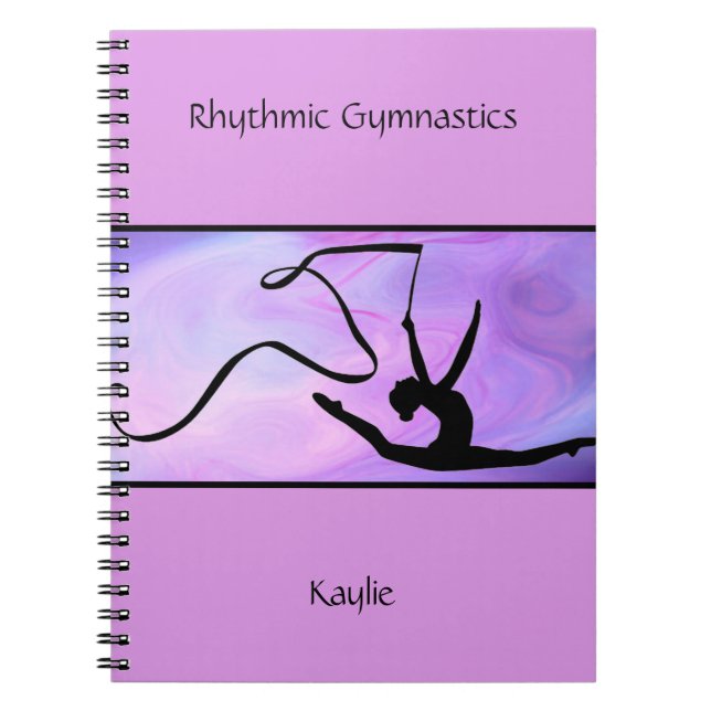Caderno Espiral Notebook Rítmico Gymnética Roxo Ribbon (Frente)