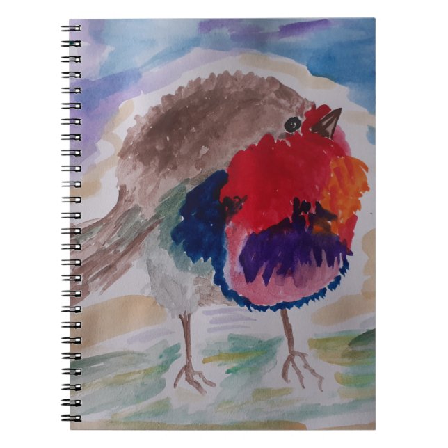 Caderno Espiral Notebook Robin Spiral Natal (Frente)