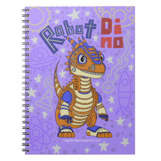 Caderno Espiral Notebook Robot Dino Spiral