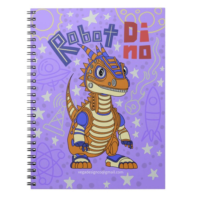 Caderno Espiral Notebook Robot Dino Spiral (Frente)