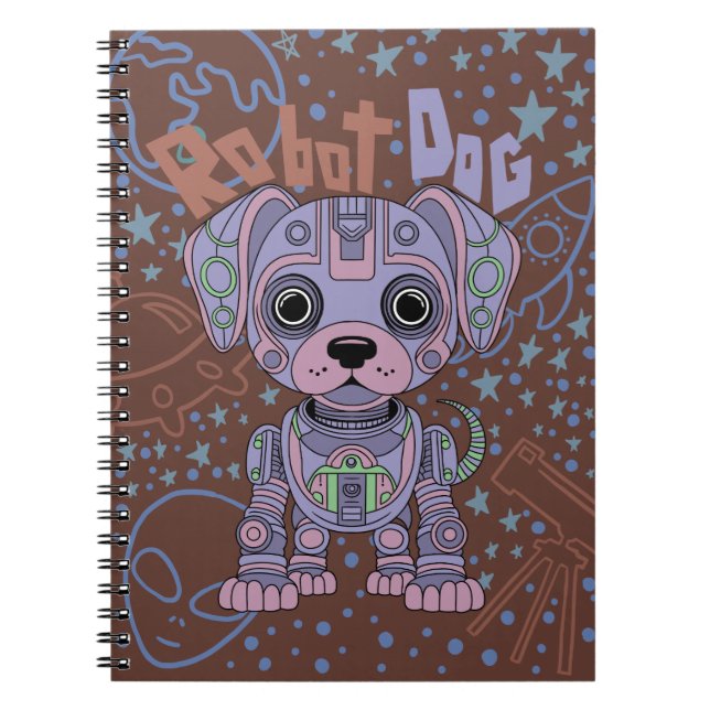 Caderno Espiral Notebook Robot Dog (Frente)
