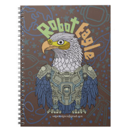 Caderno Espiral Notebook Robot Eagle