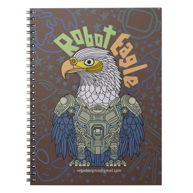 Caderno Espiral Notebook Robot Eagle (Frente)