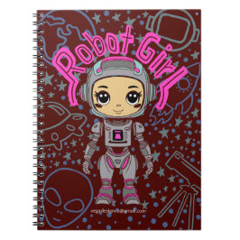 Caderno Espiral Notebook Robot Girl Spiral