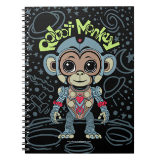 Caderno Espiral Notebook Robot Monkey Spiral