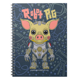 Caderno Espiral Notebook Robot Pig Spiral