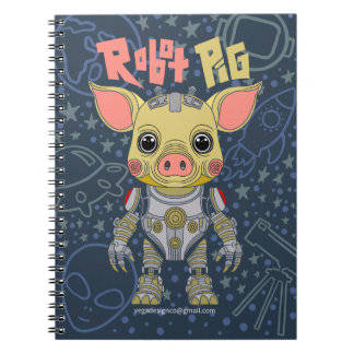 Caderno Espiral Notebook Robot Pig Spiral