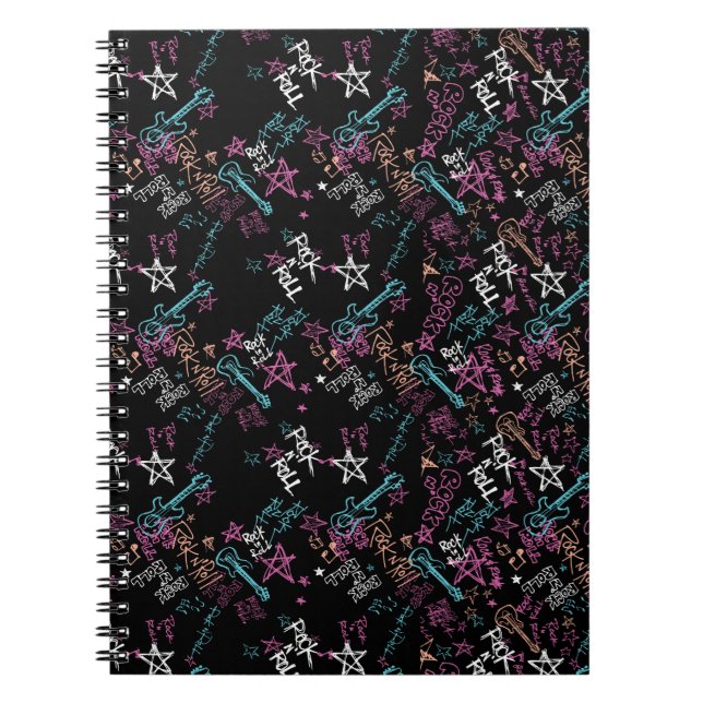 Caderno Espiral Notebook Rock and Roll Spiral (Frente)