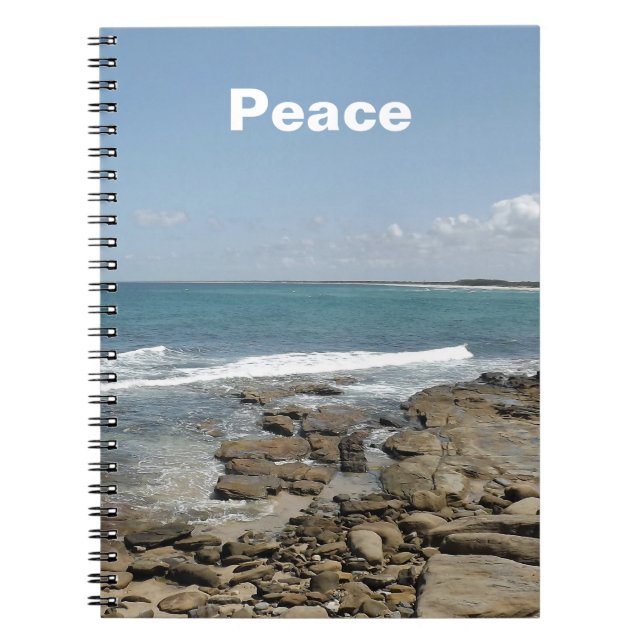 Caderno Espiral Notebook Rocky Beach personalizado (Frente)
