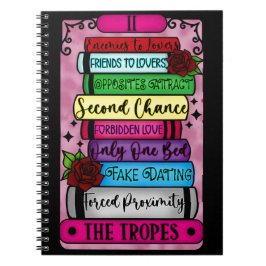 Caderno Espiral Notebook Romance Tropes Tarot