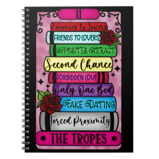 Caderno Espiral Notebook Romance Tropes Tarot