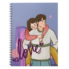 Caderno Espiral Notebook romântico - Casal bonito