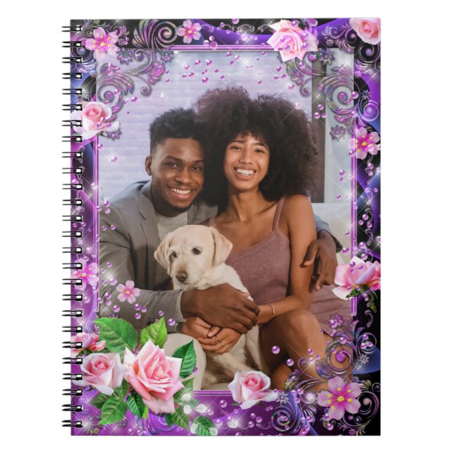 Caderno Espiral Notebook Romântico personalizado espiral (Frente)