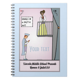 Caderno Espiral Notebook Romeu e Julieta 2.0 Espiral