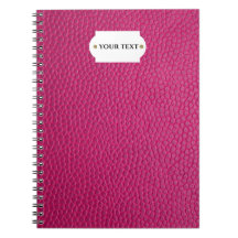 Notebook rosa em couro