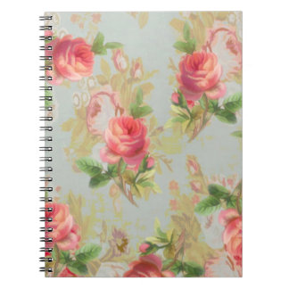 Caderno Espiral Notebook Rosa Floral