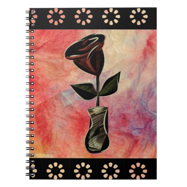 Caderno Espiral Notebook rosa mármore (Frente)