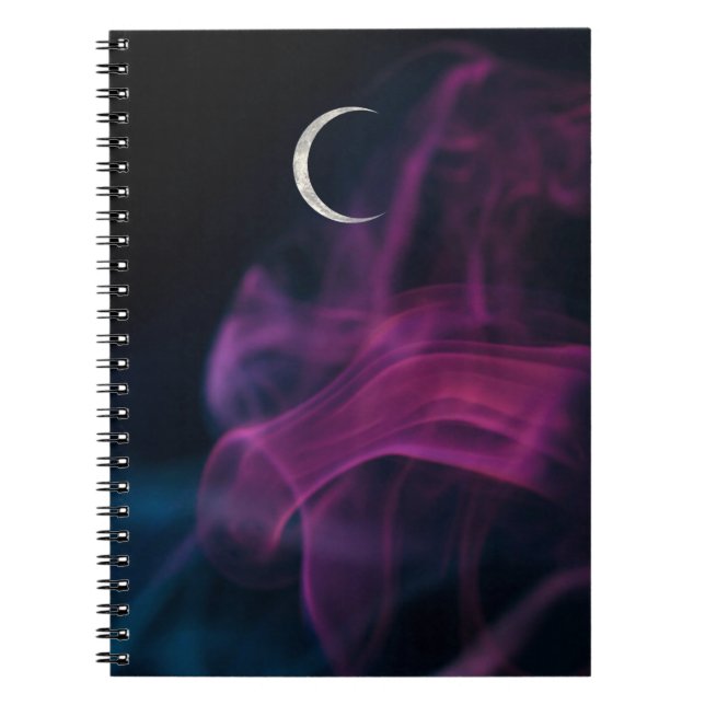 Caderno Espiral Notebook Roxo Crescente (Frente)