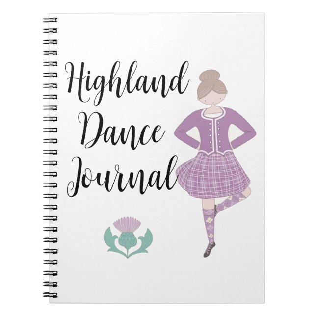 Caderno Espiral Notebook Roxo Highland Dancer Spiral (Frente)