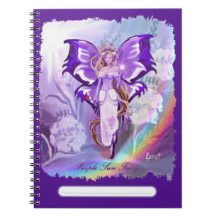 Caderno Espiral Notebook Roxo Sun Fairy